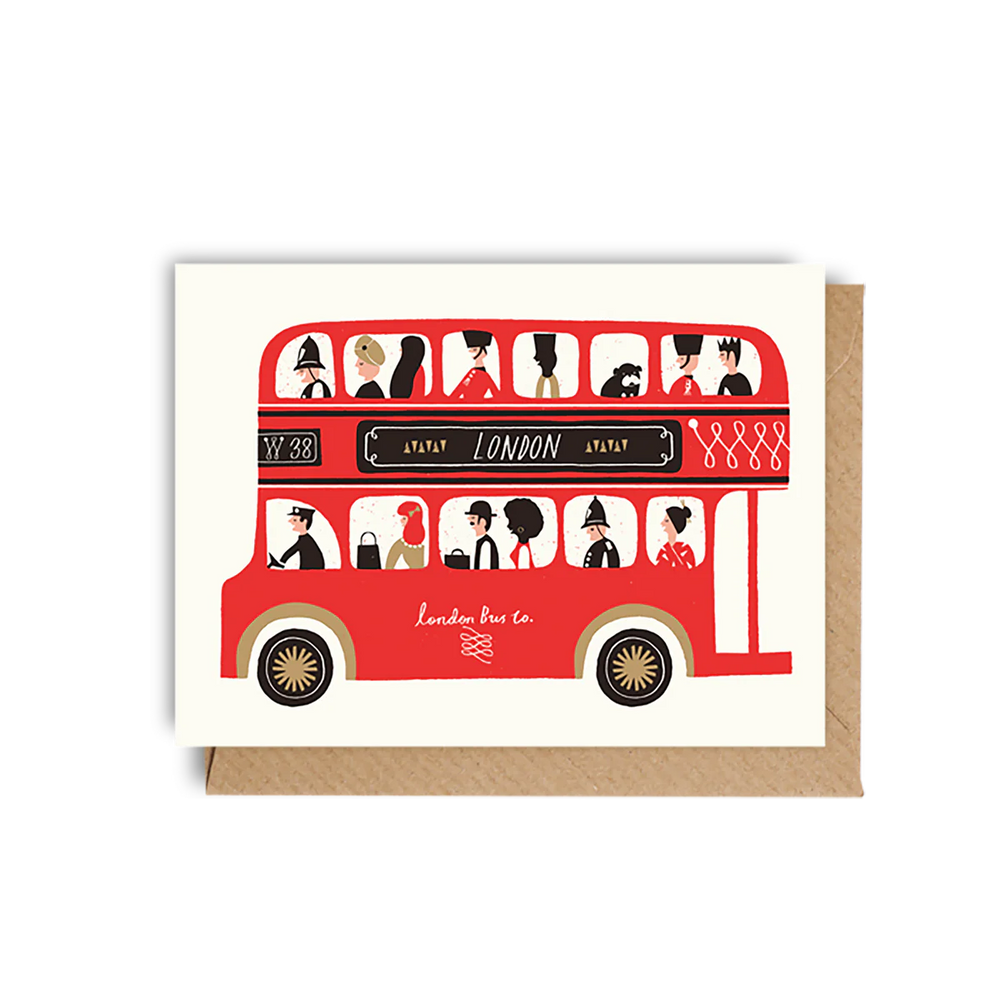 London Bus Mini Greeting Card