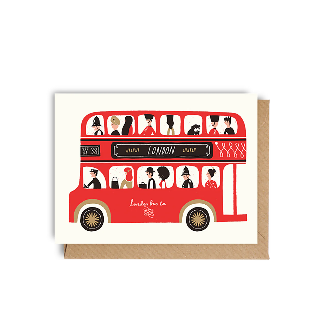 London Bus Mini Greeting Card
