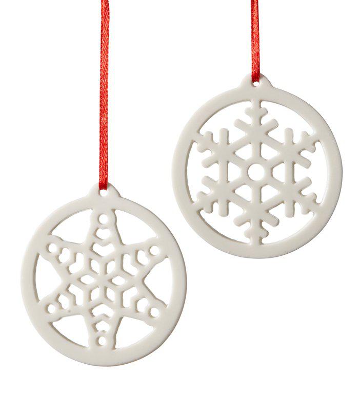 Ceramic Round Snowflake Decoration