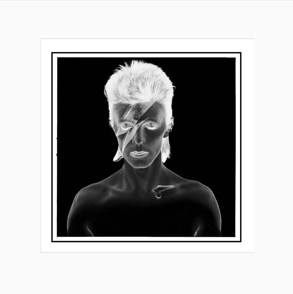 Aladdin Sane Black and White Negative Print