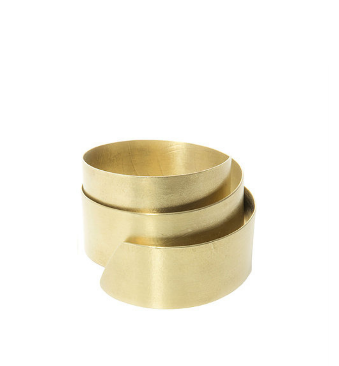A three-layered brass thick bangle
