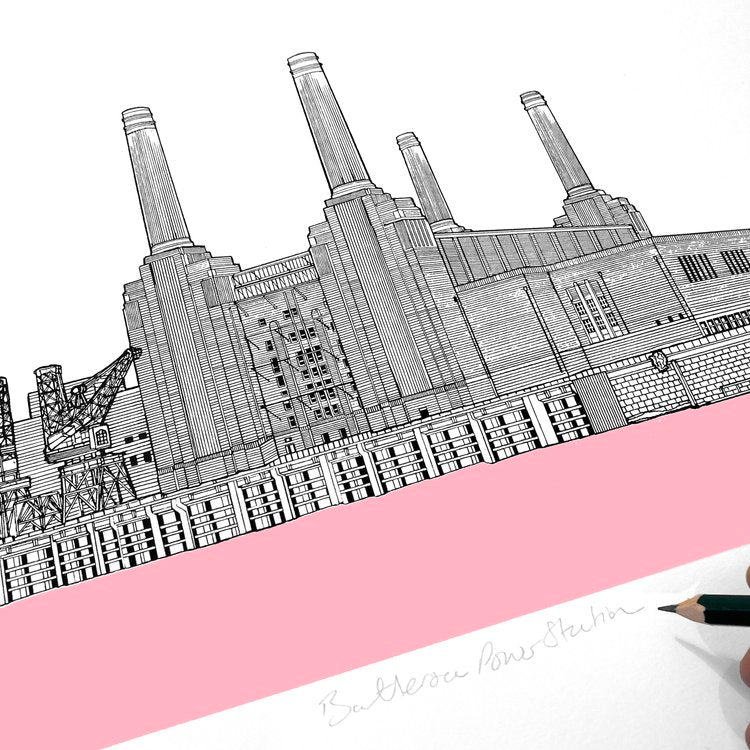
                  
                    Pink Battersea Power Station Print
                  
                