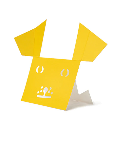 Yellow Dog Cut&Make Greeting Card