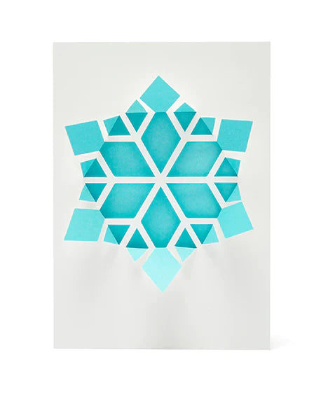 Load image into Gallery viewer, Snowflake 3D Christmas Card
