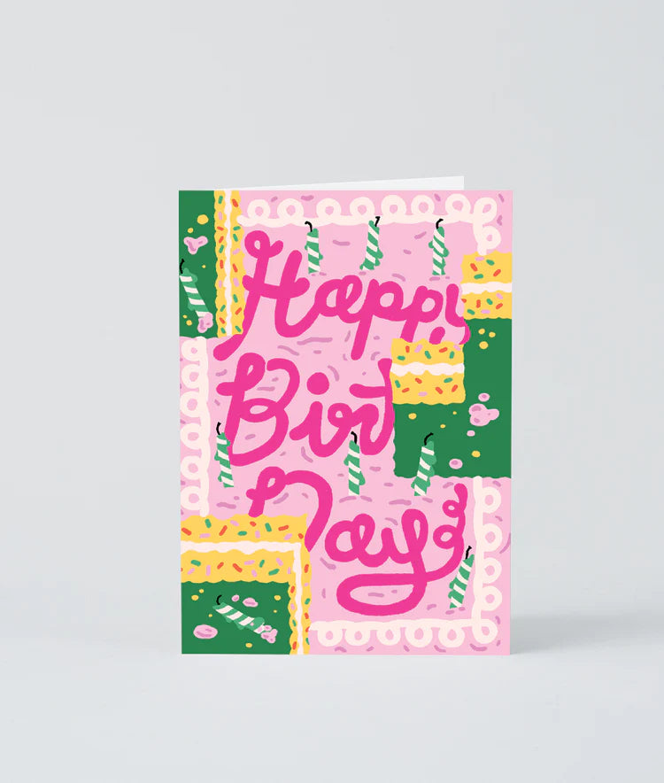 Pink Birthday Cake Card