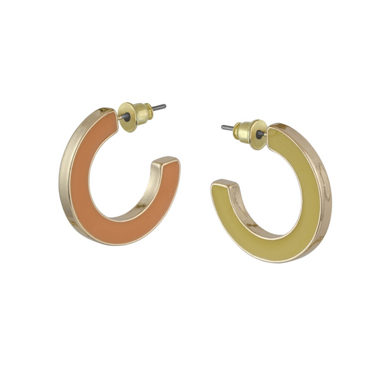 Circe Two Tone Hoop Earrings
