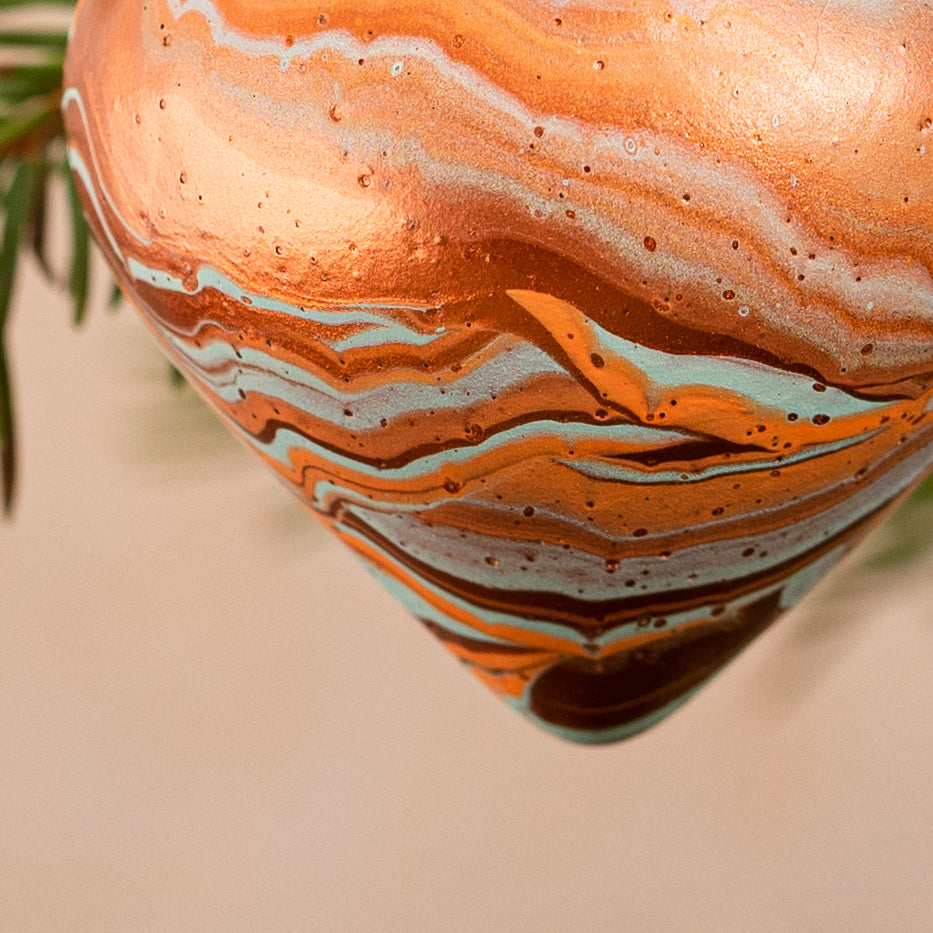 Gingerbread Teardrop Bauble