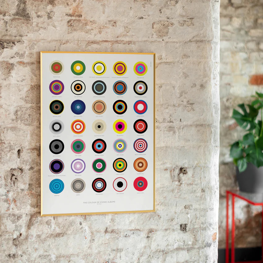 The Colour of Iconic Albums Print