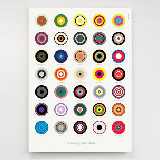The Colour of Iconic Albums Print