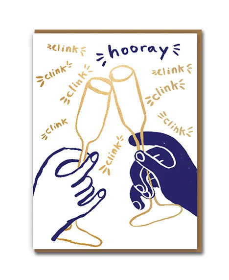 Clink Glasses Greeting Card