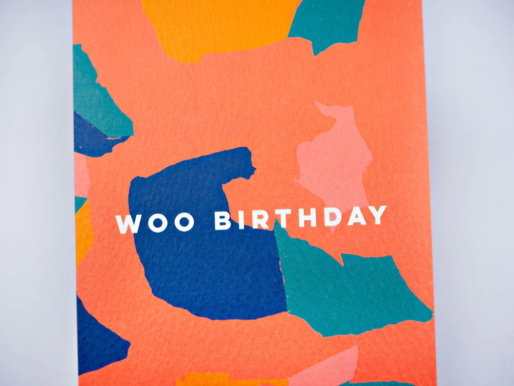 Load image into Gallery viewer, Camo Collage Woo Birthday Card
