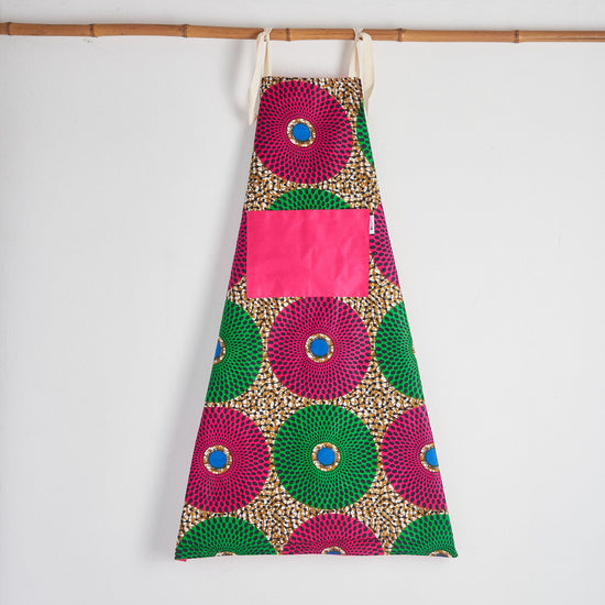 Load image into Gallery viewer, Green Pink Record Apron
