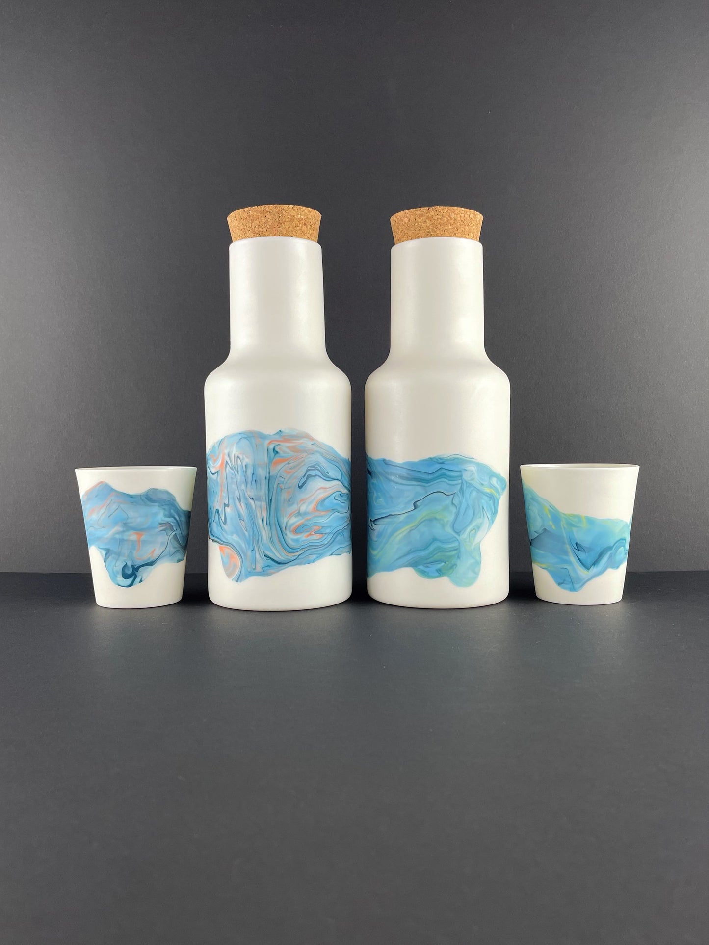 Ash & Fire Porcelain Bottle with Cork