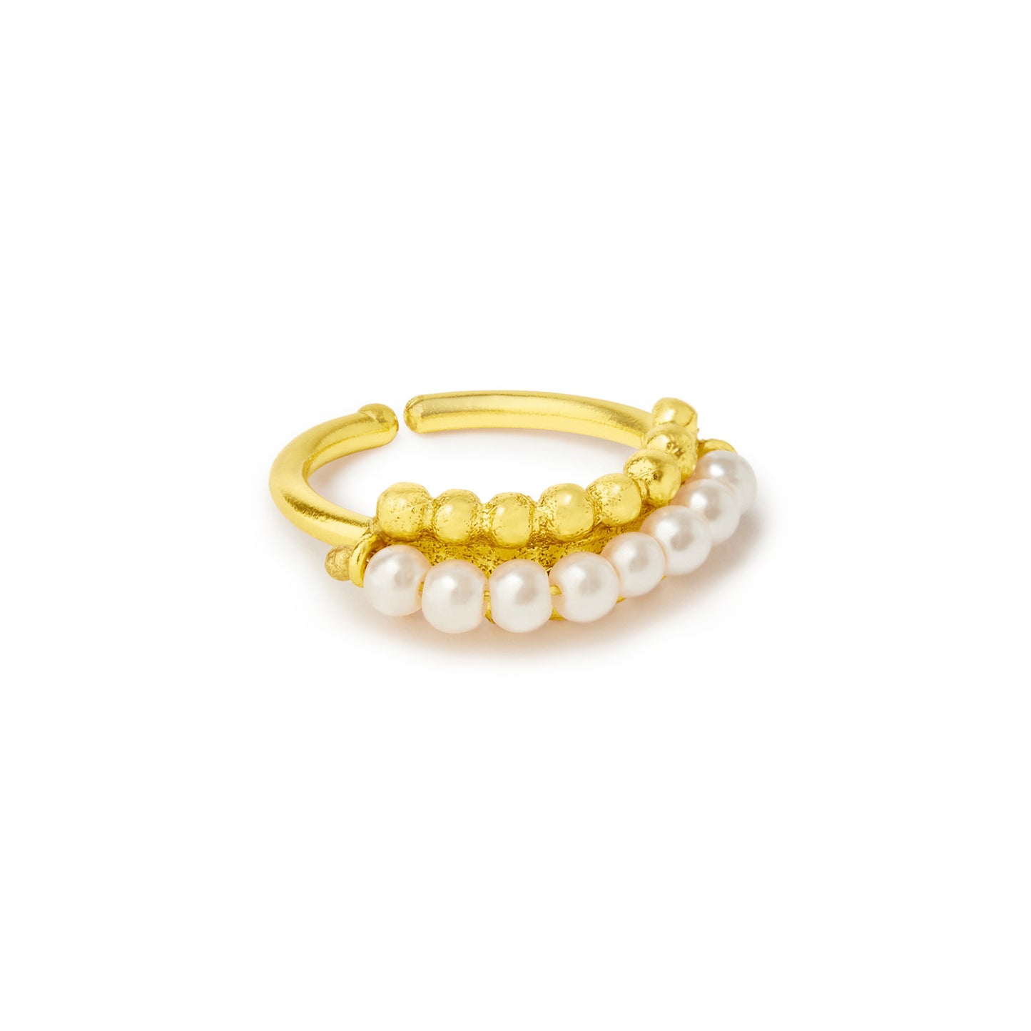 June Beaded Stacking Ring