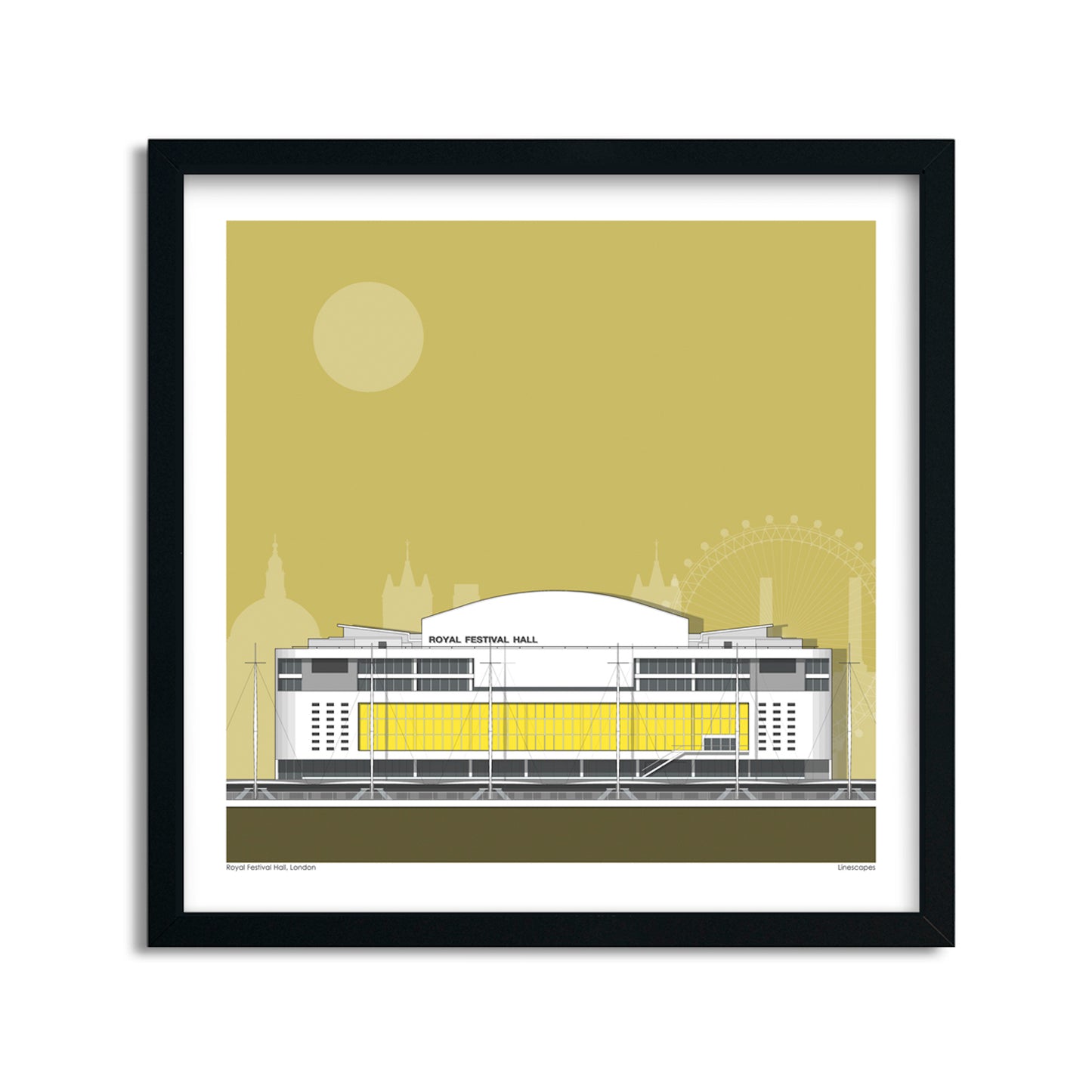 Royal Festival Hall Sun Gold Print