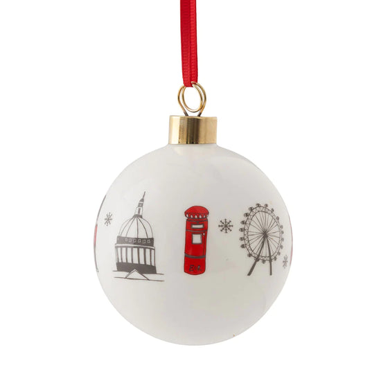 Load image into Gallery viewer, London Skyline Fine Bone China Bauble
