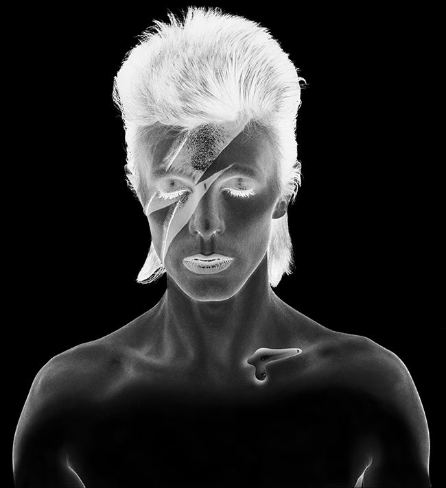 Aladdin Sane Black and White Negative Print