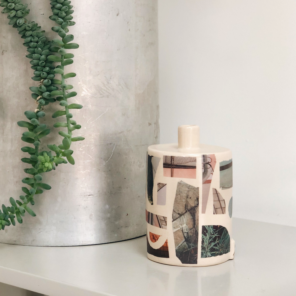 
                  
                    Jode Pankhurst Collage Bottle Vase
                  
                
