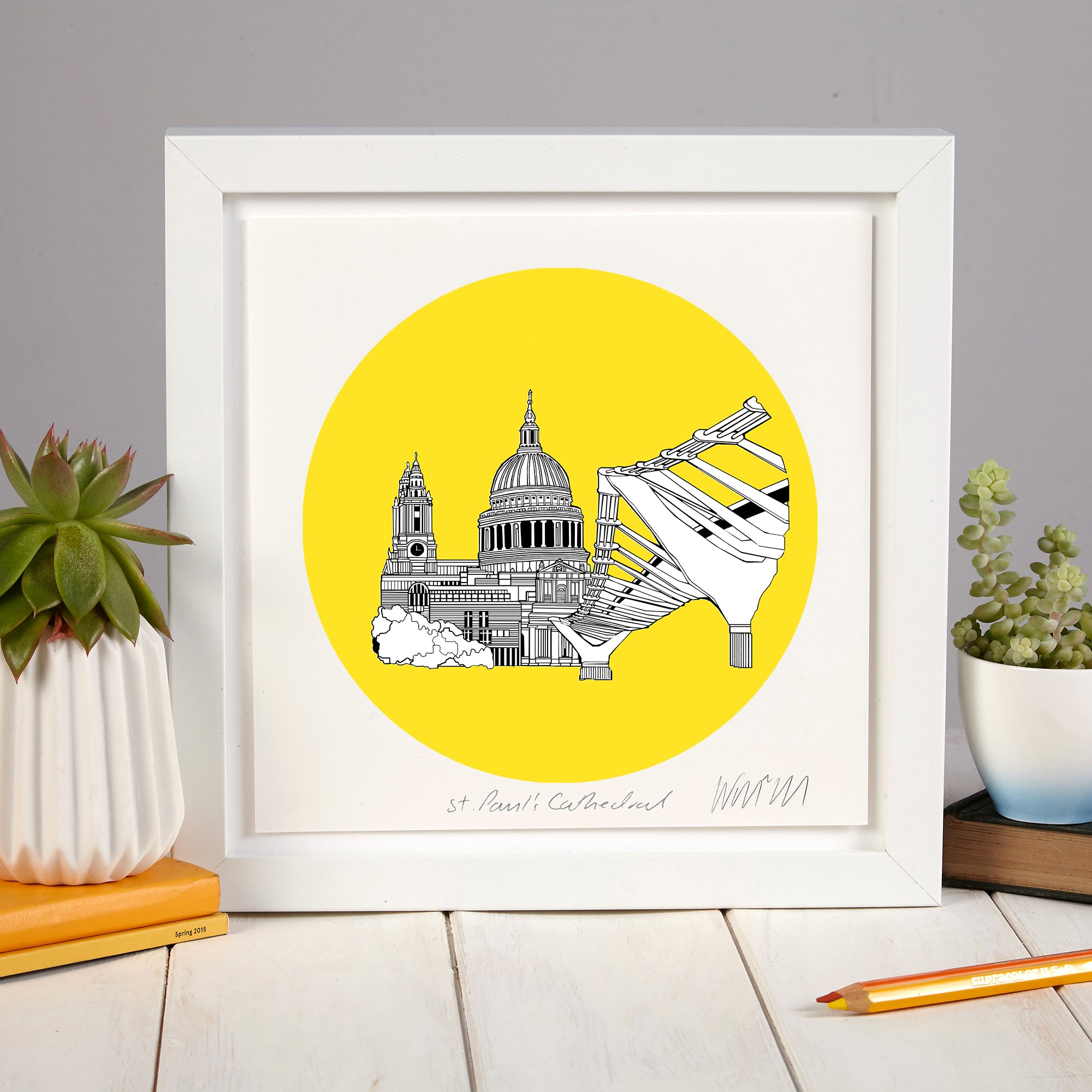 St Paul's Cathedral Yellow Framed Print – Southbank Centre Shop