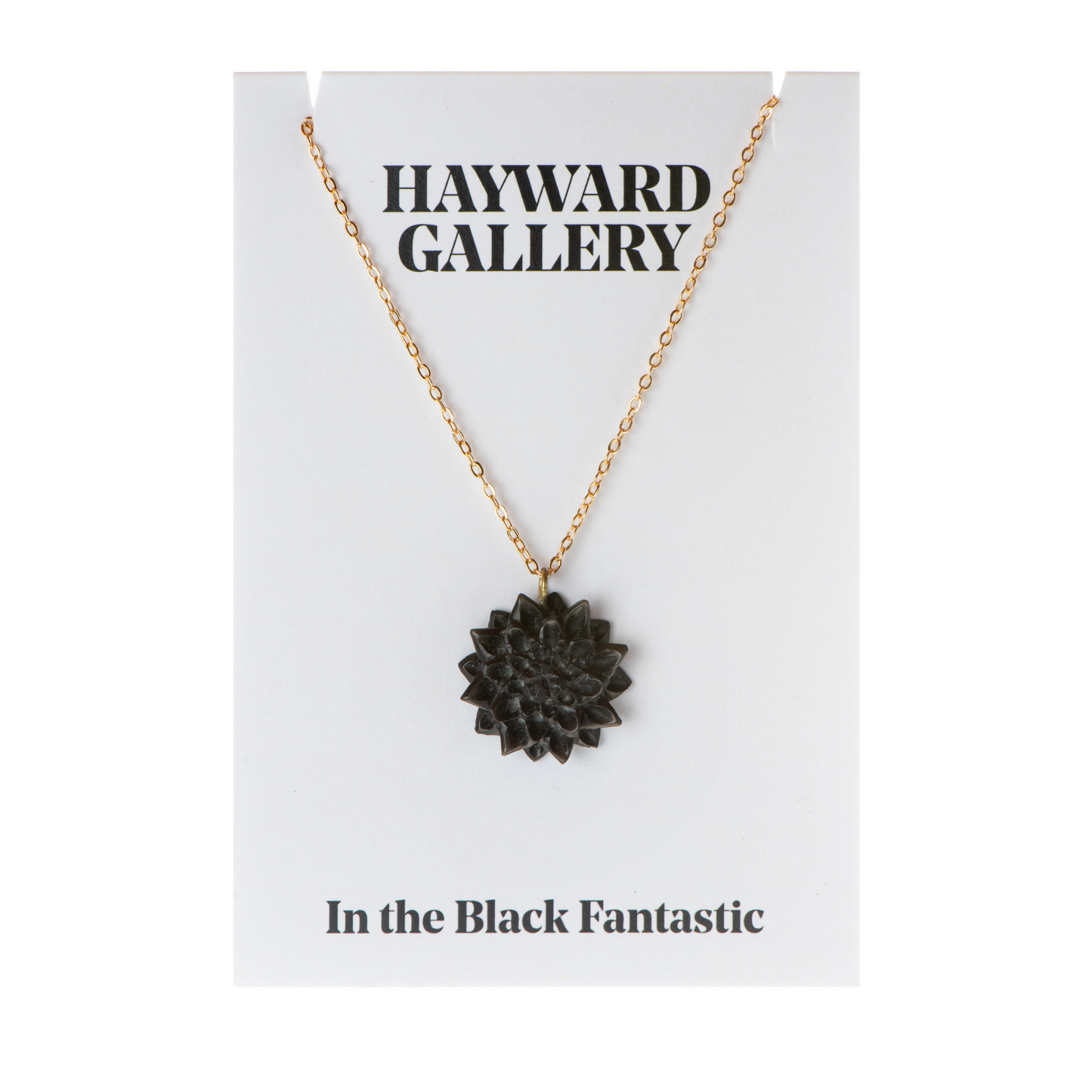 Glass black sales dahlia necklace