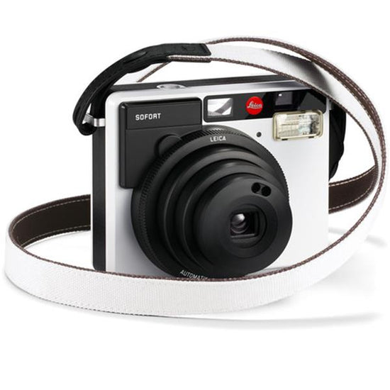 Load image into Gallery viewer, white leica camera and white strap.
