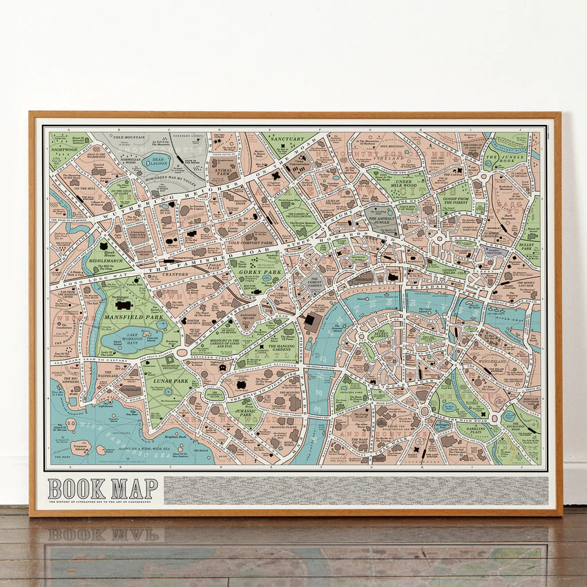 Book Map Print