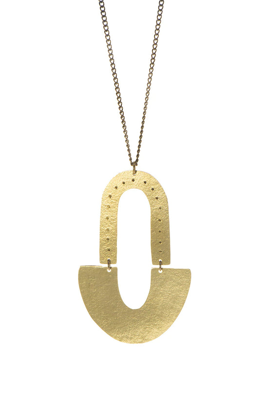 Load image into Gallery viewer, Arch Double Pendant Necklace

