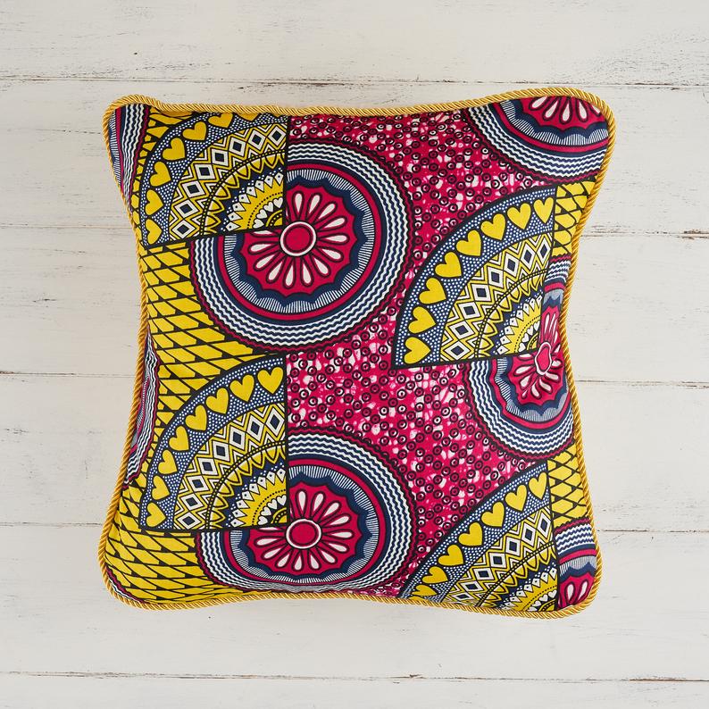 Pink and yellow pillow discount