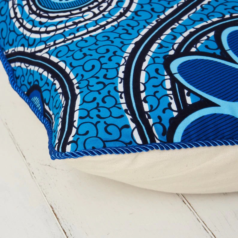 Blue Abstract Cushion