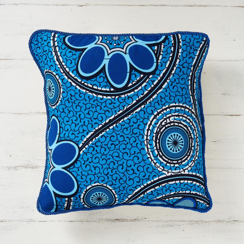 Blue Abstract Cushion