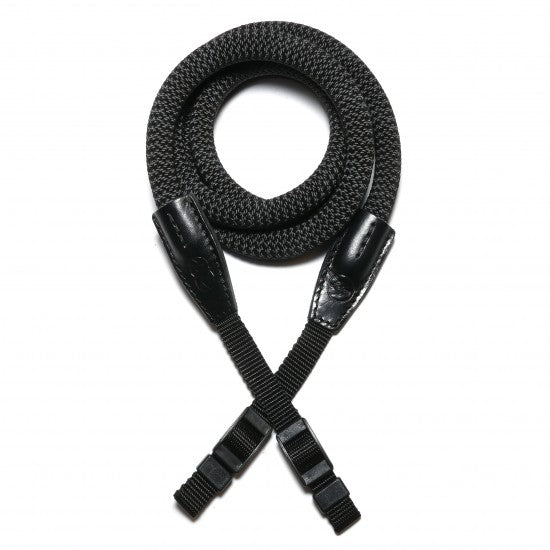 leica black rope camera strap.