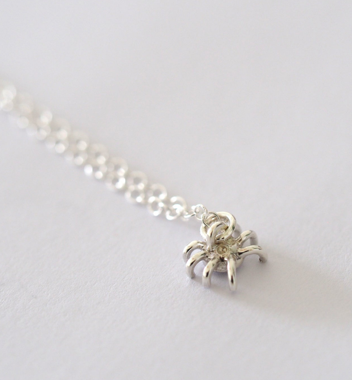 Spider Silver Necklace