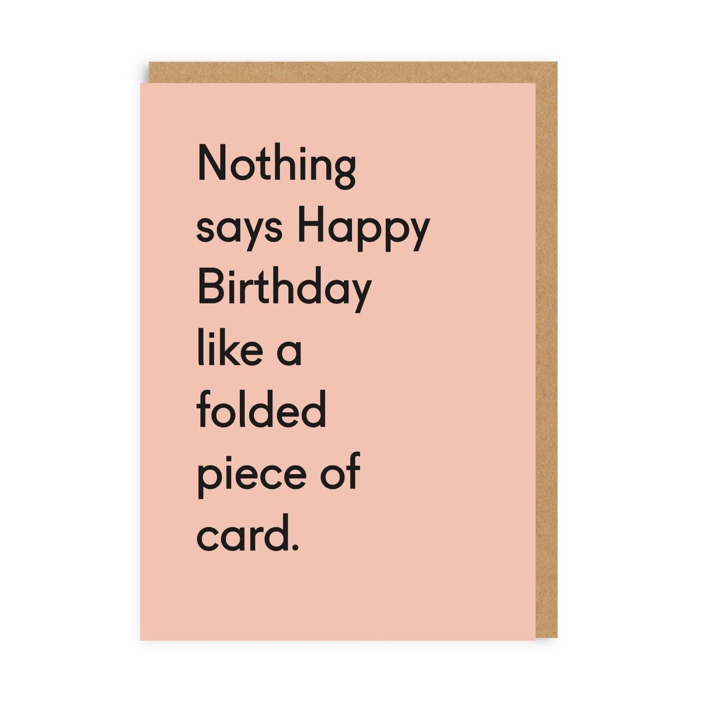 Folded Piece of Card Birthday Card